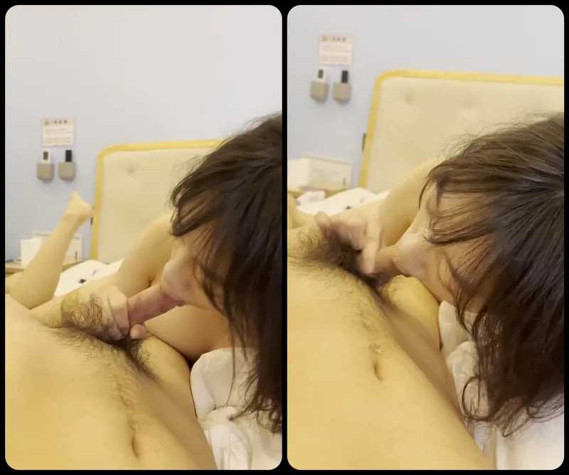 Gấu ngoan bú láp chim bự của anh